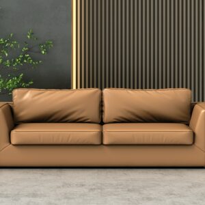 f829 modern leather sofa armchair & 3 seater options (real scene effect)