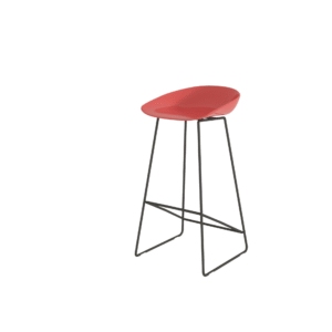b202 modern ergonomic pp bar stool, wood & metal 2 frame options counter height bar chair