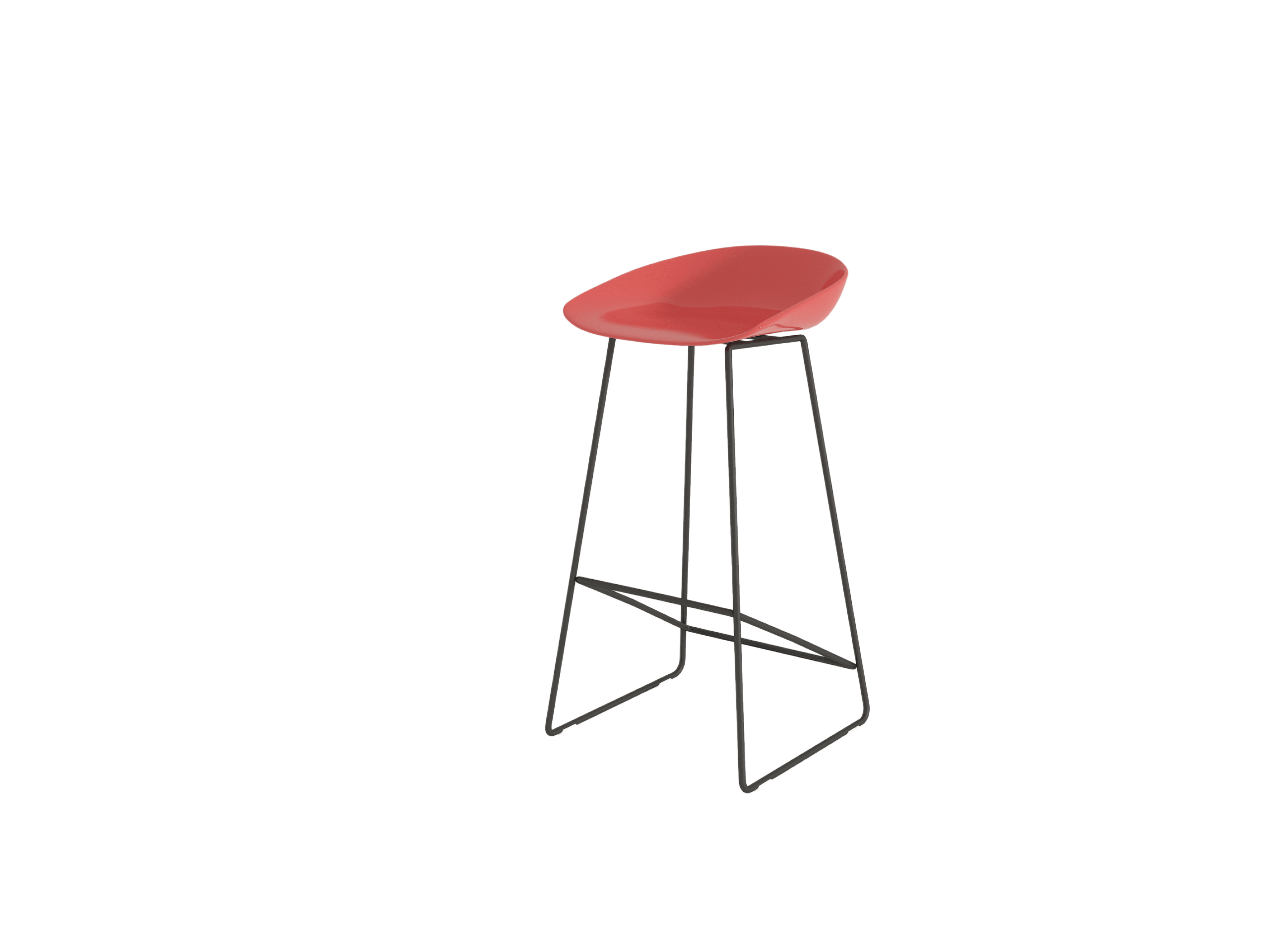 b202 modern ergonomic pp bar stool, wood & metal 2 frame options counter height bar chair