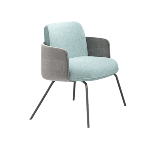 a231 color contrast armrest dining chair | modern nordic accent chair