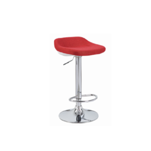 b205 adjustable swivel bar stool with fabric upholstered seat and chrome metal base