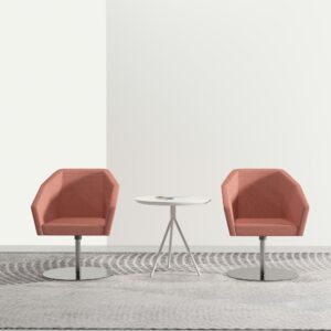 y634 angular cube modular fabric accent chair with 2 optional metal base designs | factory wholesale (real scene effect)